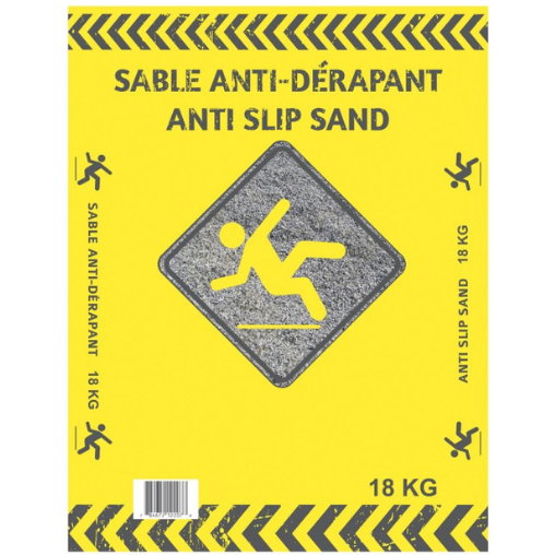 Sable antidérapant, pierre de nivelage.