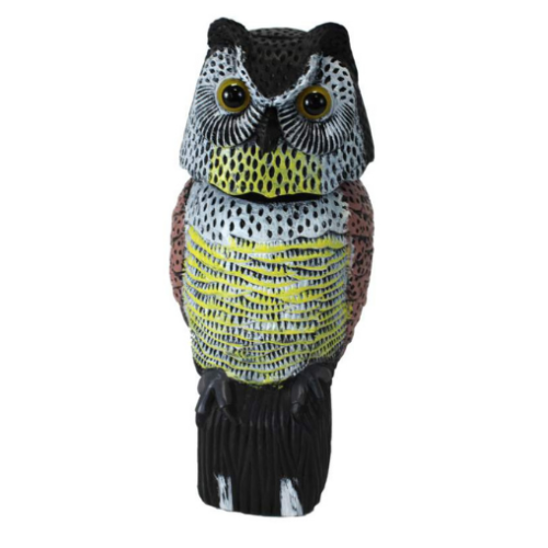 Hibou à tête mobile de 42cm - Plastique