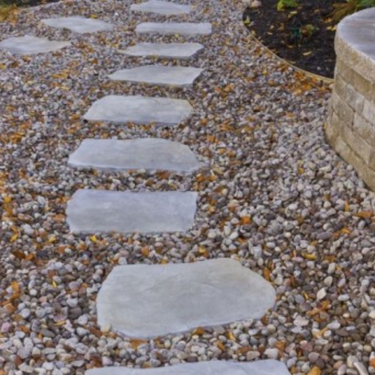 Pas de jardin en béton