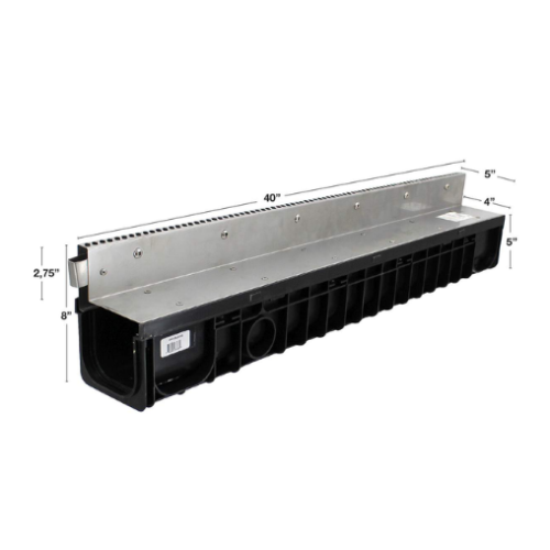 Drainage grille stainless en L