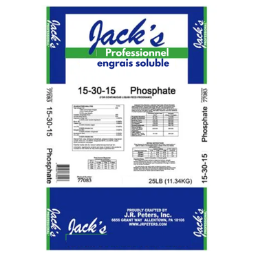Engrais Hydrosoluble Jack's 15-30-15 - 11.34kg