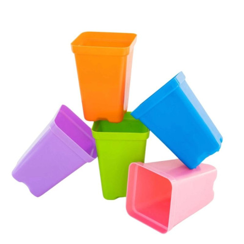 Pot carré Bootstrap Farmer de 3.3" avec trous - Extra résistant