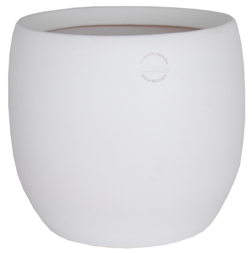 Cache pot en céramique Cibele - Blanc - 39cm