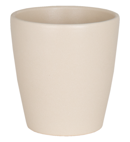 Cache pot en céramique Thalia pour orchidée 14cm - Beige
