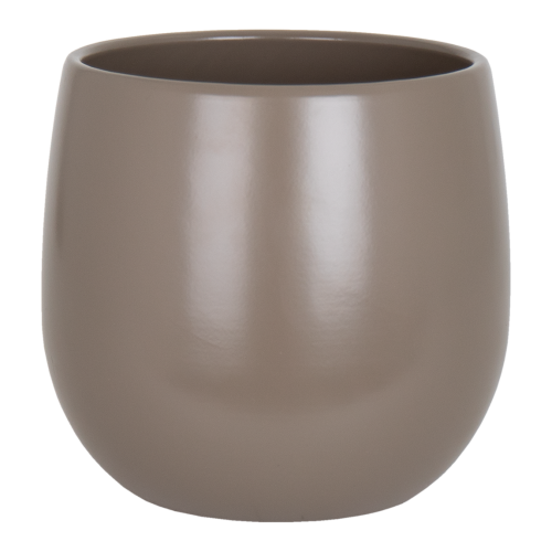 Cache pot en céramique Vitoria - couleur Taupe 