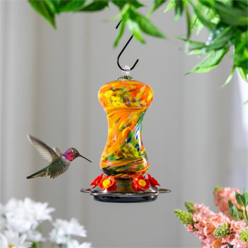 Abreuvoir pour colibri en verre - Art tourbillonnant