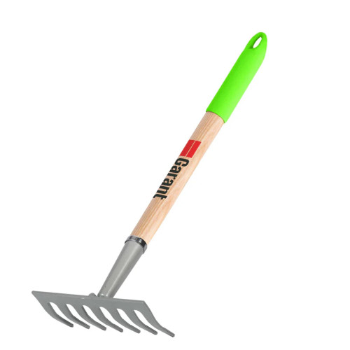 Râteau à rocaille -Manche court en bois - Garant