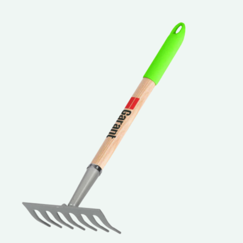 Râteau à rocaille -Manche court en bois - Garant