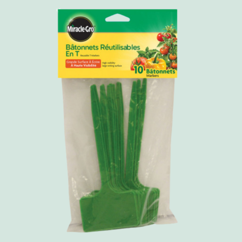 Étiquette pour plantes réutilisable en T - Paquet de 10