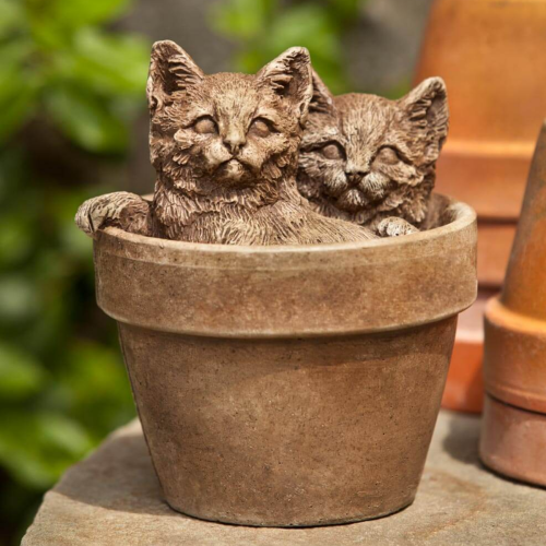Statue - Duo de chat - A-437