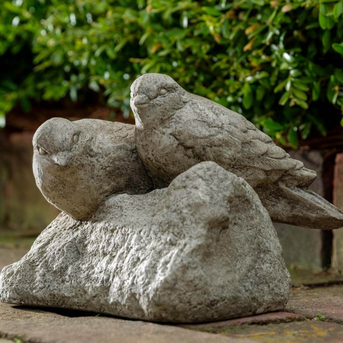 Statue 'Oiseaux sur pierre'