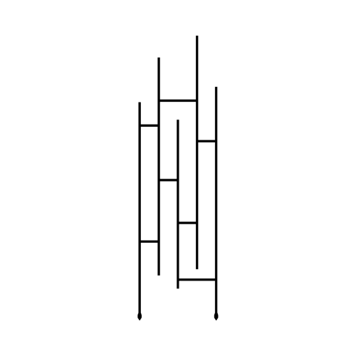 Treillis échelle Modèle Moderne en métal - Noir - 84"