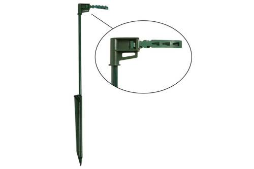 Tuteur en fibre de vert avec attache intégré