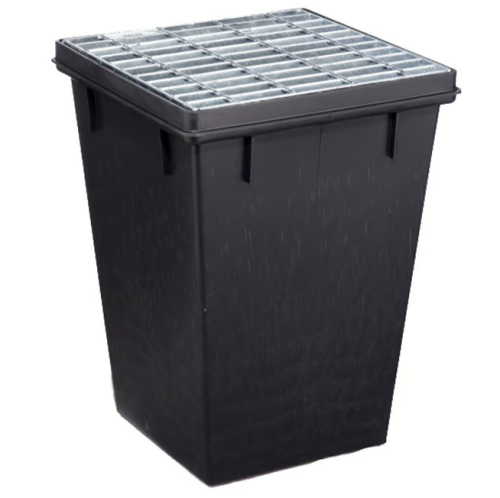 Fosse de retenu 17"x17"x24" avec grille en acier galvanisé