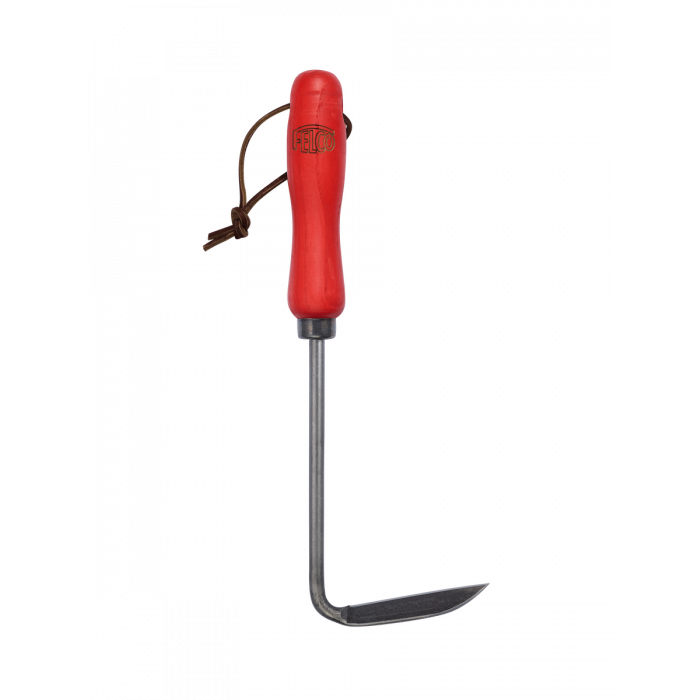 désherbeur de qualité en métal avec un manche en bois rouge, garantie à vie